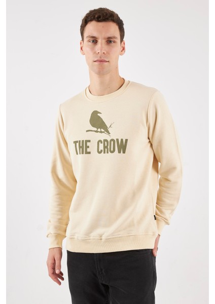 Zoom Ekru O-Yaka Sweatshırt