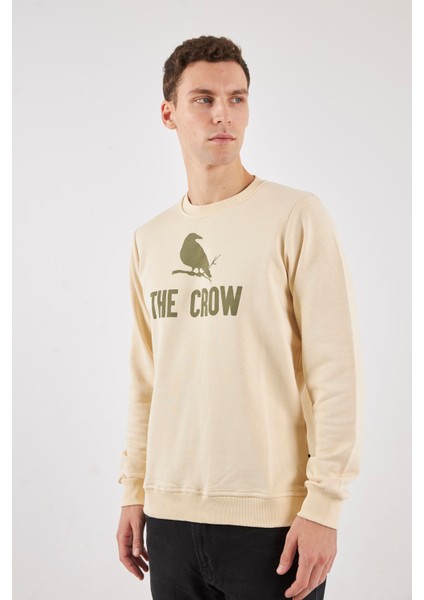 Zoom Ekru O-Yaka Sweatshırt