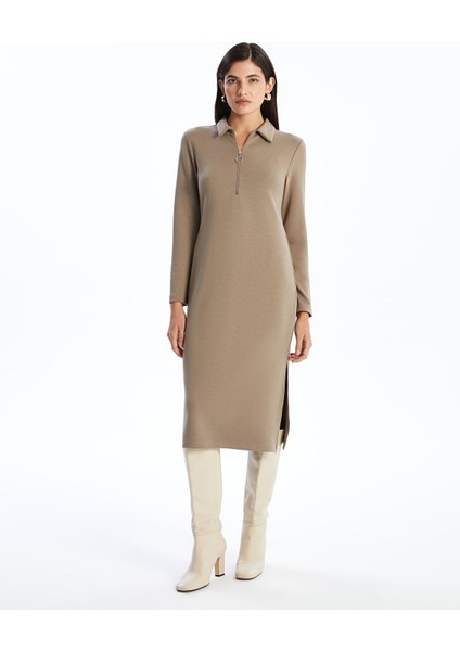 Yeni Sezon Gömlek Yaka Elbise