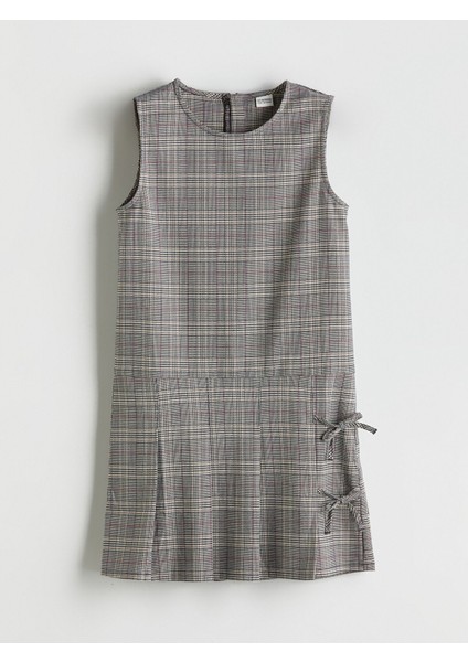 Yeni Sezon Bisiklet Yaka Ekose Kız Çocuk Elbise fiyatları