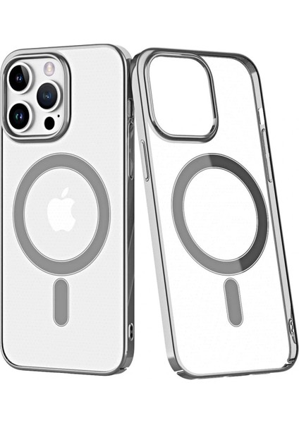iPhone 14 Pro Max Kılıf Element Magneticsafe Sert Kapak - Gümüş