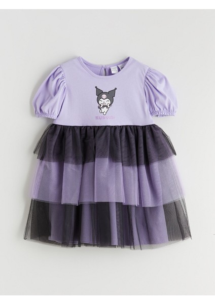 Yeni Sezon Balon Kollu Kuromi Baskılı Kız Çocuk Elbise fırsatları