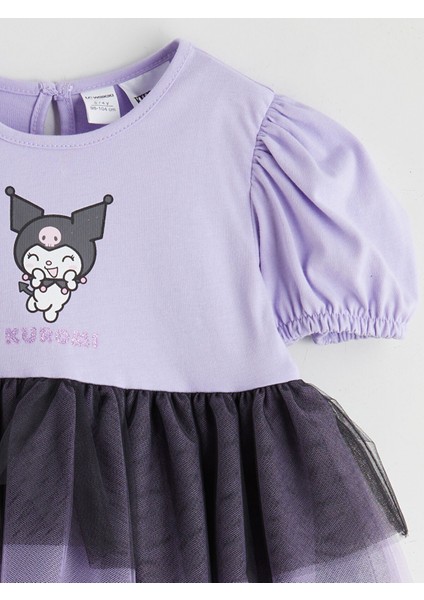 Yeni Sezon Balon Kollu Kuromi Baskılı Kız Çocuk Elbise indirimleri