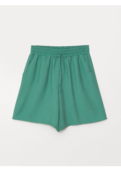 Yeni Sezon Kadın Beli Lastikli Düz Şort indirimleri