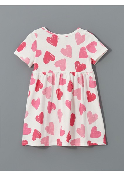 Yeni Sezon Bisiklet Yaka Baskılı Kız Çocuk Penye Elbise indirimleri