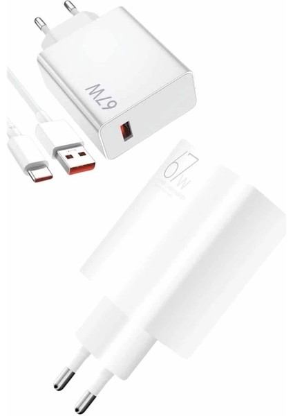 Bfs Beyaz Ultra Plus Hızlı Şarj Seti Şarj Adaptörü ve Kablosu 67W modelleri
