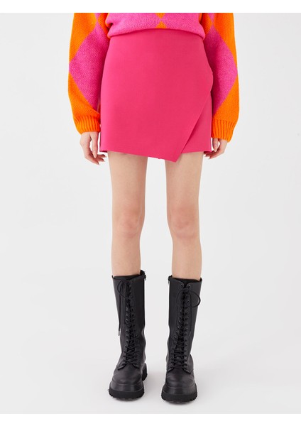 Yeni Sezon Kadın Beli Fermuarlı Düz Şort Etek fiyatları