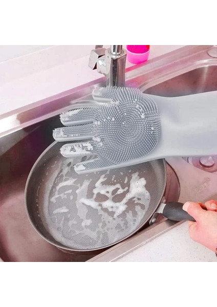 Sihirli Eldiven Çok Amaçlı Banyo Tuvalet Mutfak Bulaşık Temizleme Araç Yıkama Eldiveni 1 Çift fiyatları