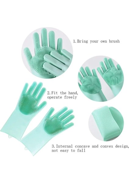 Sihirli Eldiven Çok Amaçlı Banyo Tuvalet Mutfak Bulaşık Temizleme Araç Yıkama Eldiveni 1 Çift fırsatları