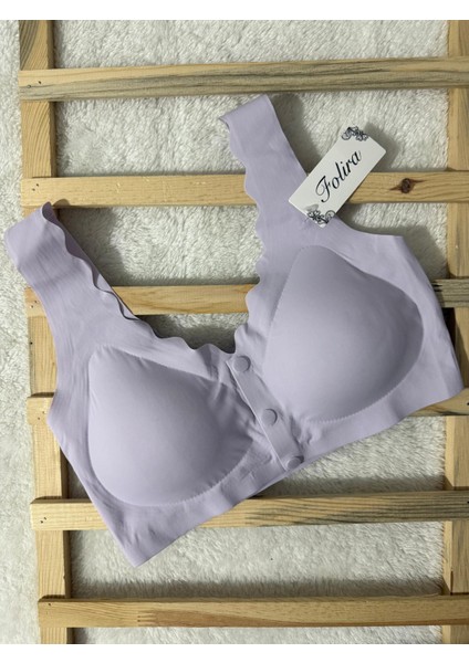 Önü Dügmeli Açılabilen Lazer Kesim -Iz Yapmaz ,görünmez ,balensiz Spor Sütyen