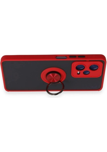 Xiaomi Redmi Note 12 Pro 5g Kılıf Montreal Yüzüklü Silikon Kapak - Kırmızı modelleri