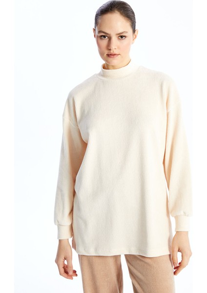 Yeni Sezon Yarım Balıkçı Yaka Düz Uzun Kollu Kadın Kadife Tunik fiyatları