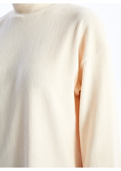 Yeni Sezon Yarım Balıkçı Yaka Düz Uzun Kollu Kadın Kadife Tunik fırsatları