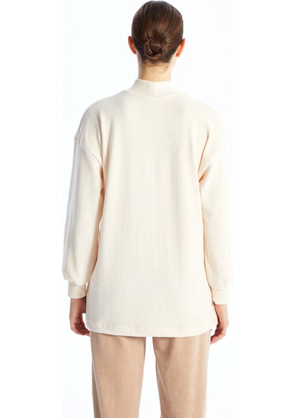 Yeni Sezon Yarım Balıkçı Yaka Düz Uzun Kollu Kadın Kadife Tunik indirimleri