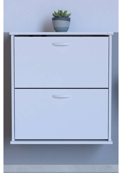 Umay Asma (72 Cm) Ayakkabılık 2 Düşer Kapaklı 4 Raflı (5 Farklı Renk Seçeneği)