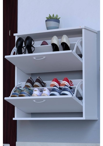 Umay Asma (72 Cm) Ayakkabılık 2 Düşer Kapaklı 4 Raflı (5 Farklı Renk Seçeneği) fiyatları