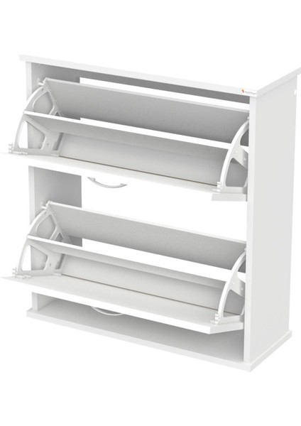 Umay Asma (72 Cm) Ayakkabılık 2 Düşer Kapaklı 4 Raflı (5 Farklı Renk Seçeneği)