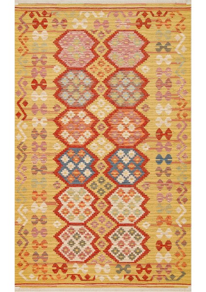 Ürgüp 03 Red %100 Pamuk ile Üretilen Etnik Desenlere Sahip Yıkanabilir Çift Taraflı Ince Yıkanabilir Kilim fiyatları