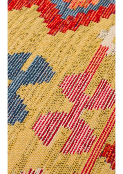 Ürgüp 03 Red %100 Pamuk ile Üretilen Etnik Desenlere Sahip Yıkanabilir Çift Taraflı Ince Yıkanabilir Kilim indirimleri