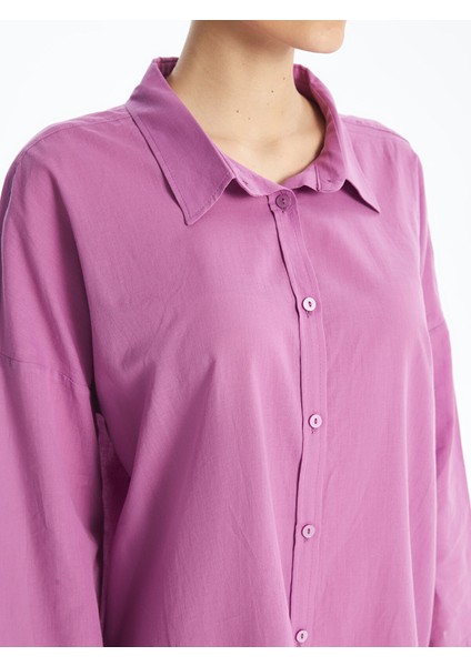 Yeni Sezon Gömlek Yaka Düz Uzun Kollu Kadın Plaj Elbisesi modelleri