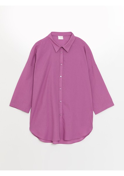 Yeni Sezon Gömlek Yaka Düz Uzun Kollu Kadın Plaj Elbisesi indirimleri