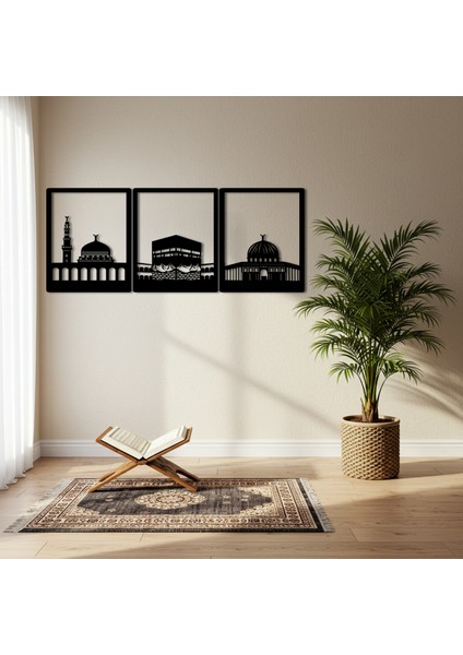 Üç Mescid Temalı Ahşap Duvar Tablosu fiyatları