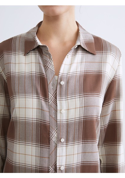 Yeni Sezon Ekose Kadın Gömlek Tunik modelleri