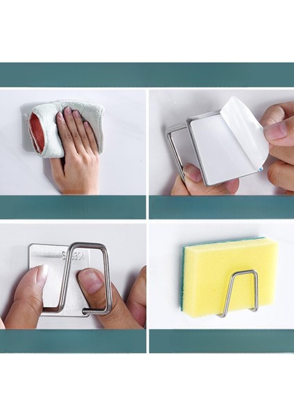 Vıvo Musluk Yanı Sünger'lik Sünger Askılığı Evye Sünger'liği Banyo Mutfak Düzenleyici 6 Adet W-1 modelleri