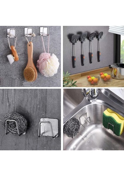 Vıvo Musluk Yanı Sünger'lik Sünger Askılığı Evye Sünger'liği Banyo Mutfak Düzenleyici 6 Adet W-1 fırsatları