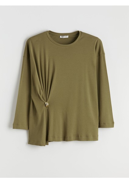 Yeni Sezon Bisiklet Yaka Büzgülü Kadın Tunik indirimleri