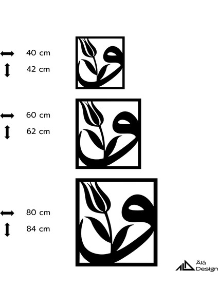 Lale ve Vav Harfi Temalı Ahşap Duvar Tablosu indirimleri