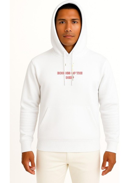 Kapüşonlu Echoes Of The Deep Yabancı Dizi Göğüs Baskılı Unisex Sweatshirt