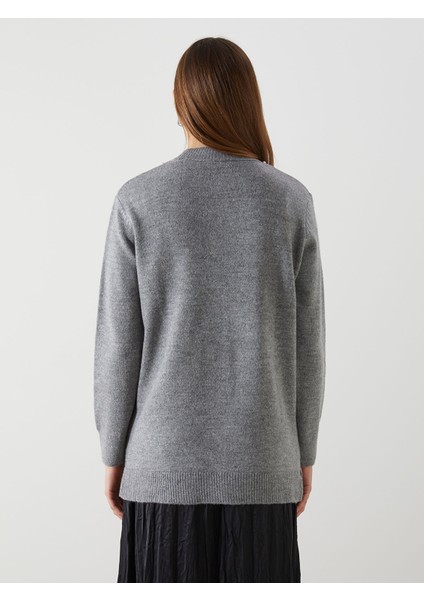 Yeni Sezon Bisiklet Yaka Taşlı Kadın Triko Tunik fırsatları