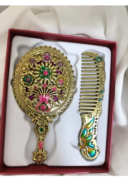Lüks Vintage Metal Ayna & Tarak Setleri fiyatları