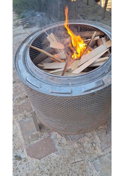 Paslanmaz Tamburdan Ateş Çukuru Kamp ve Bahçeye Sıcaklık Katın Dekoratif ve Şık modelleri