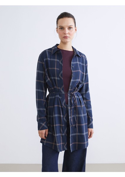 Yeni Sezon Ekose Kadın Gömlek Tunik