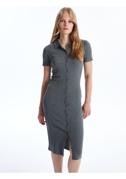 Yeni Sezon Polo Yaka Düz Kısa Kollu Kadın Bodycon Elbise fiyatları