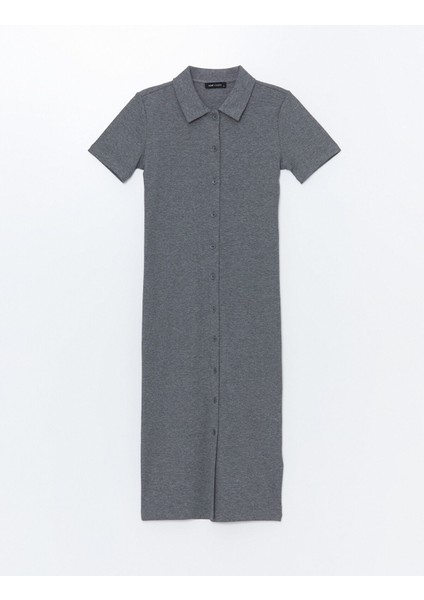 Yeni Sezon Polo Yaka Düz Kısa Kollu Kadın Bodycon Elbise indirimleri