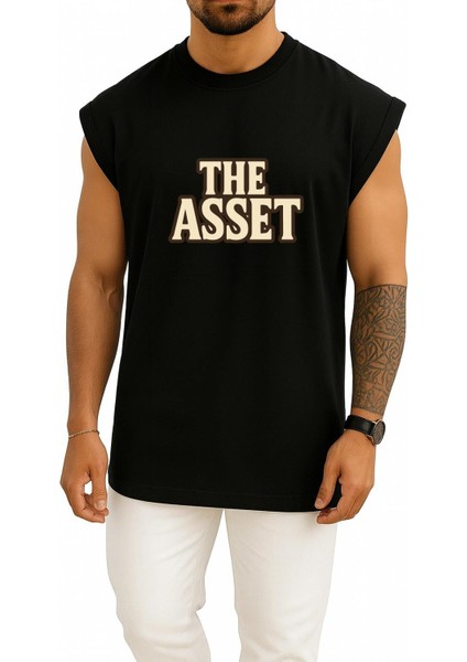 Oversize The Asset Yabancı Dizi Göğüs Baskılı Atlet