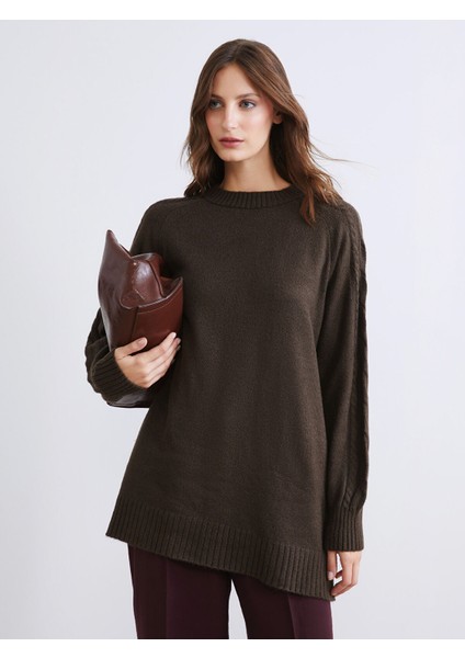 Yeni Sezon Bisiklet Yaka Kadın Triko Tunik