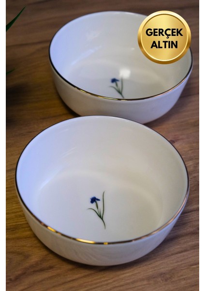 Porselen Natura Iris Altın Yaldızlı Kase 13,50X4CM 460CC 2 Li fiyatları