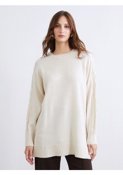 Yeni Sezon Bisiklet Yaka Kadın Triko Tunik