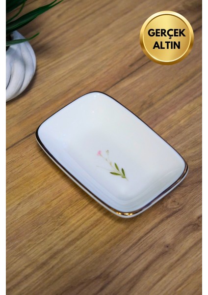 Porselen Natura Çuha Altın Yaldızlı Dikdörtgen Kayık Tabak 12X8,50CM Tekli fiyatları