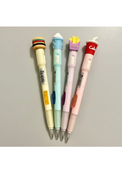 0.7mm Uçlu ve Işıklı Kurşun Kalem-4 Lü Fast Food