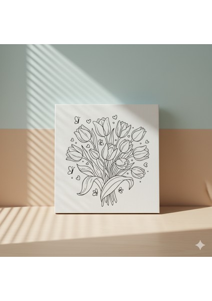 Çocuklar Için Lale Buketi Temalı Eğitici ve Eğlenceli Boyama Seti modelleri