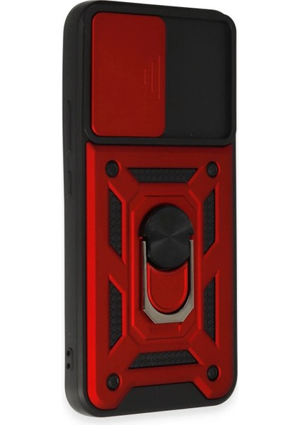 Samsung Galaxy A34 5g Kılıf Pars Lens Yüzüklü Silikon - Kırmızı fiyatları