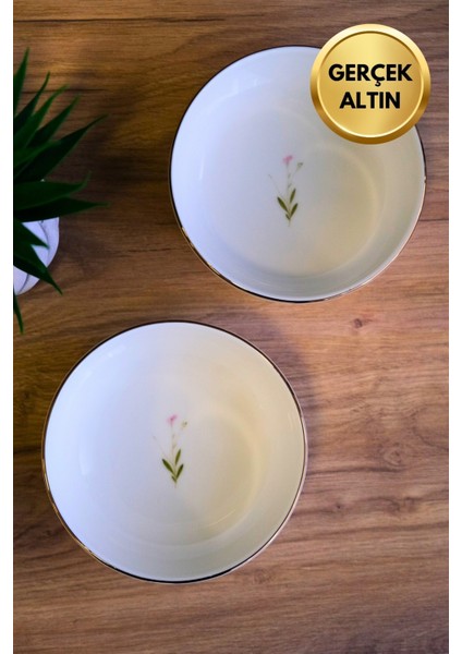 Porselen Natura Çuha Altın Yaldızlı Kase 13,50X4CM 460CC 2 Li fiyatları