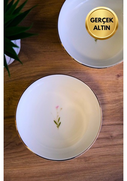 Porselen Natura Çuha Altın Yaldızlı Kase 13,50X4CM 460CC 2 Li modelleri