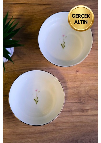 Porselen Natura Çuha Altın Yaldızlı Kase 13,50X4CM 460CC 2 Li fırsatları