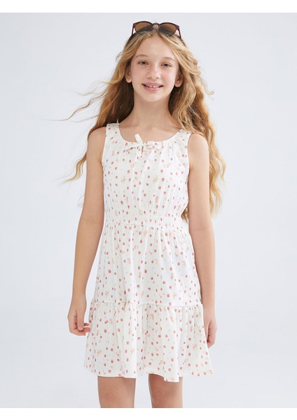 Yeni Sezon Bisiklet Yaka Kız Çocuk Elbise